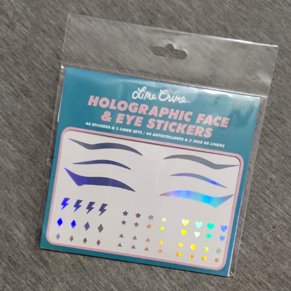 🔴 Lime Crime Holographic Face & Eye Liner Makeup Cosmetic Stickers